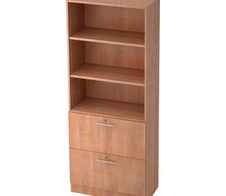 HAMMERBACHER Regalschrank, V7300/N/N/RE nussbaum