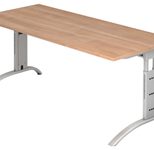 HAMMERBACHER höhenverstellbarer Schreibtisch VFS19/N/S nussbaum