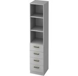 HAMMERBACHER Regalschrank 7600 SG, V7600/5/5/SG lichtgrau