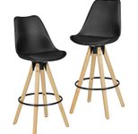 WOHNLING 2er Set Barhocker LIMA WL5.046 schwarz