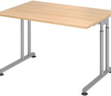 HAMMERBACHER höhenverstellbarer Schreibtisch VZS12/E/S eiche