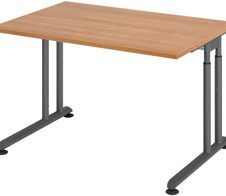 HAMMERBACHER höhenverstellbarer Schreibtisch VZS12/N/G nussbaum