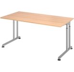 HAMMERBACHER höhenverstellbarer Schreibtisch VZS16/E/S eiche