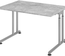 HAMMERBACHER höhenverstellbarer Schreibtisch VZS12/M/S beton