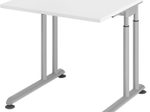 HAMMERBACHER höhenverstellbarer Schreibtisch VZS08/W/S weiß