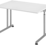 HAMMERBACHER höhenverstellbarer Schreibtisch VZS12/W/S weiß