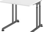 HAMMERBACHER höhenverstellbarer Schreibtisch VZS08/W/G weiß