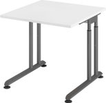 HAMMERBACHER höhenverstellbarer Schreibtisch VZS08/W/G weiß