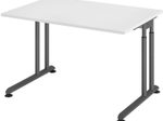 HAMMERBACHER höhenverstellbarer Schreibtisch VZS12/W/G weiß