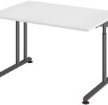 HAMMERBACHER höhenverstellbarer Schreibtisch VZS12/W/G weiß