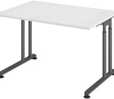 HAMMERBACHER höhenverstellbarer Schreibtisch VZS12/W/G weiß