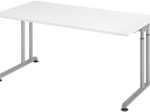 HAMMERBACHER höhenverstellbarer Schreibtisch VZS16/W/S weiß