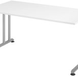 HAMMERBACHER höhenverstellbarer Schreibtisch VZS16/W/S weiß