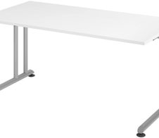 HAMMERBACHER höhenverstellbarer Schreibtisch VZS16/W/S weiß