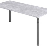 HAMMERBACHER höhenverstellbarer Schreibtisch VYS19/M/G beton