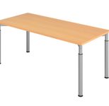 HAMMERBACHER höhenverstellbarer Schreibtisch VYS19/6/S buche