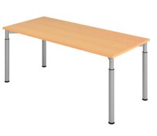HAMMERBACHER höhenverstellbarer Schreibtisch VYS19/6/S buche