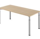 HAMMERBACHER höhenverstellbarer Schreibtisch VYS19/E/S eiche