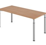 HAMMERBACHER höhenverstellbarer Schreibtisch VYS19/N/S nussbaum