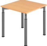 HAMMERBACHER höhenverstellbarer Schreibtisch VYS08/6/G buche