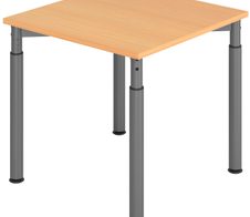 HAMMERBACHER höhenverstellbarer Schreibtisch VYS08/6/G buche