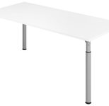 HAMMERBACHER höhenverstellbarer Schreibtisch VYS19/W/S weiß