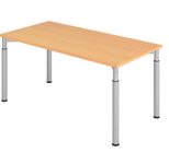 HAMMERBACHER höhenverstellbarer Schreibtisch VYS16/6/S buche