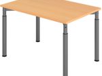 HAMMERBACHER höhenverstellbarer Schreibtisch VYS12/6/G buche