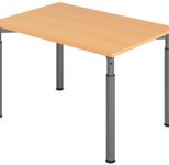 HAMMERBACHER höhenverstellbarer Schreibtisch VYS12/6/G buche