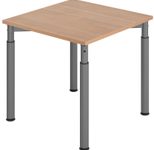 HAMMERBACHER höhenverstellbarer Schreibtisch VYS08/N/G nussbaum