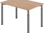 HAMMERBACHER höhenverstellbarer Schreibtisch VYS12/N/G nussbaum