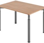 HAMMERBACHER höhenverstellbarer Schreibtisch VYS12/N/G nussbaum