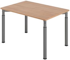 HAMMERBACHER höhenverstellbarer Schreibtisch VYS12/N/G nussbaum
