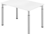 HAMMERBACHER höhenverstellbarer Schreibtisch VYS12/W/S weiß