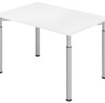 HAMMERBACHER höhenverstellbarer Schreibtisch VYS12/W/S weiß