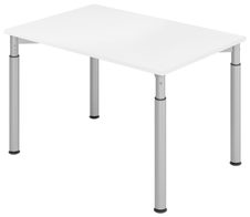 HAMMERBACHER höhenverstellbarer Schreibtisch VYS12/W/S weiß