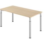 HAMMERBACHER höhenverstellbarer Schreibtisch VYS16/E/S eiche