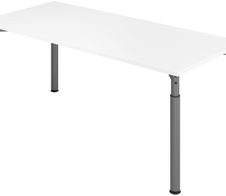 HAMMERBACHER höhenverstellbarer Schreibtisch VYS19/W/G weiß