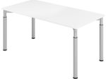 HAMMERBACHER höhenverstellbarer Schreibtisch VYS16/W/S weiß