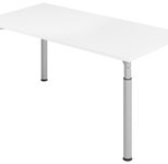 HAMMERBACHER höhenverstellbarer Schreibtisch VYS16/W/S weiß