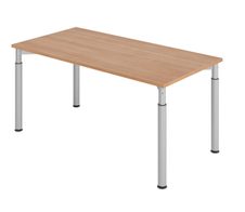 HAMMERBACHER höhenverstellbarer Schreibtisch VYS16/N/S nussbaum