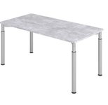 HAMMERBACHER höhenverstellbarer Schreibtisch VYS16/M/S beton