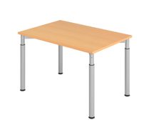 HAMMERBACHER höhenverstellbarer Schreibtisch VYS12/6/S buche