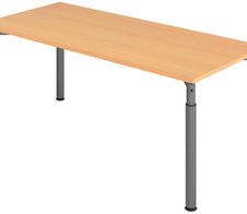 HAMMERBACHER höhenverstellbarer Schreibtisch VYS19/6/G buche