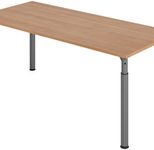 HAMMERBACHER höhenverstellbarer Schreibtisch VYS19/N/G nussbaum