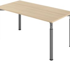 HAMMERBACHER höhenverstellbarer Schreibtisch VYS16/E/G eiche
