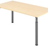 HAMMERBACHER höhenverstellbarer Schreibtisch VYS16/3/G ahorn