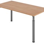 HAMMERBACHER höhenverstellbarer Schreibtisch VYS16/N/G nussbaum