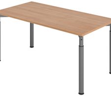 HAMMERBACHER höhenverstellbarer Schreibtisch VYS16/N/G nussbaum