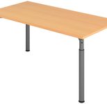 HAMMERBACHER höhenverstellbarer Schreibtisch VYS16/6/G buche